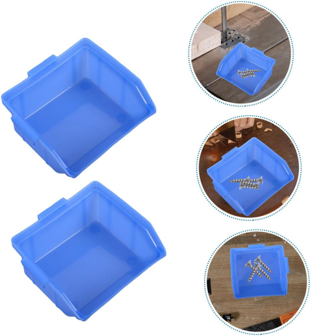 4pcs Stackable Warehouse Storage Bins Parts Organizer for Craft Maintenance Multi-functional Tool Storage for Workshops and Garages