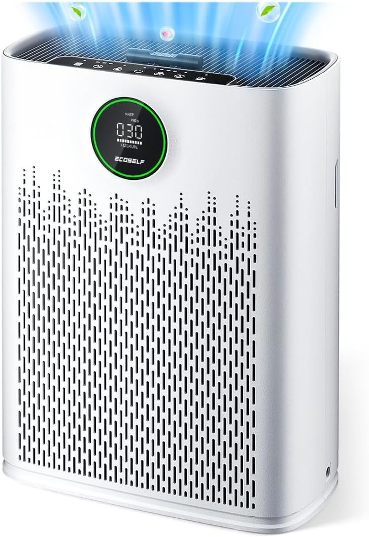 Air Purifiers for Home Large Room, Cover Up to 2400 Ft² with True HEPA Filter, Smart Mode, PM2.5 Air