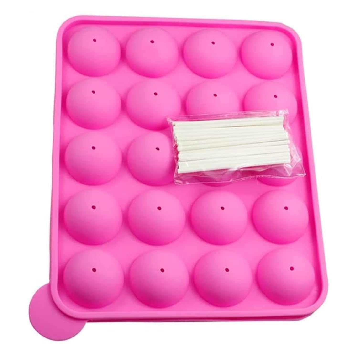 Grizzly® Silicone Cake Mould 20 Cavity Half Circle Mould Party Cupcake Baking Mould Cake Pop Stick Mould, Best Pies with Stick-image-47
