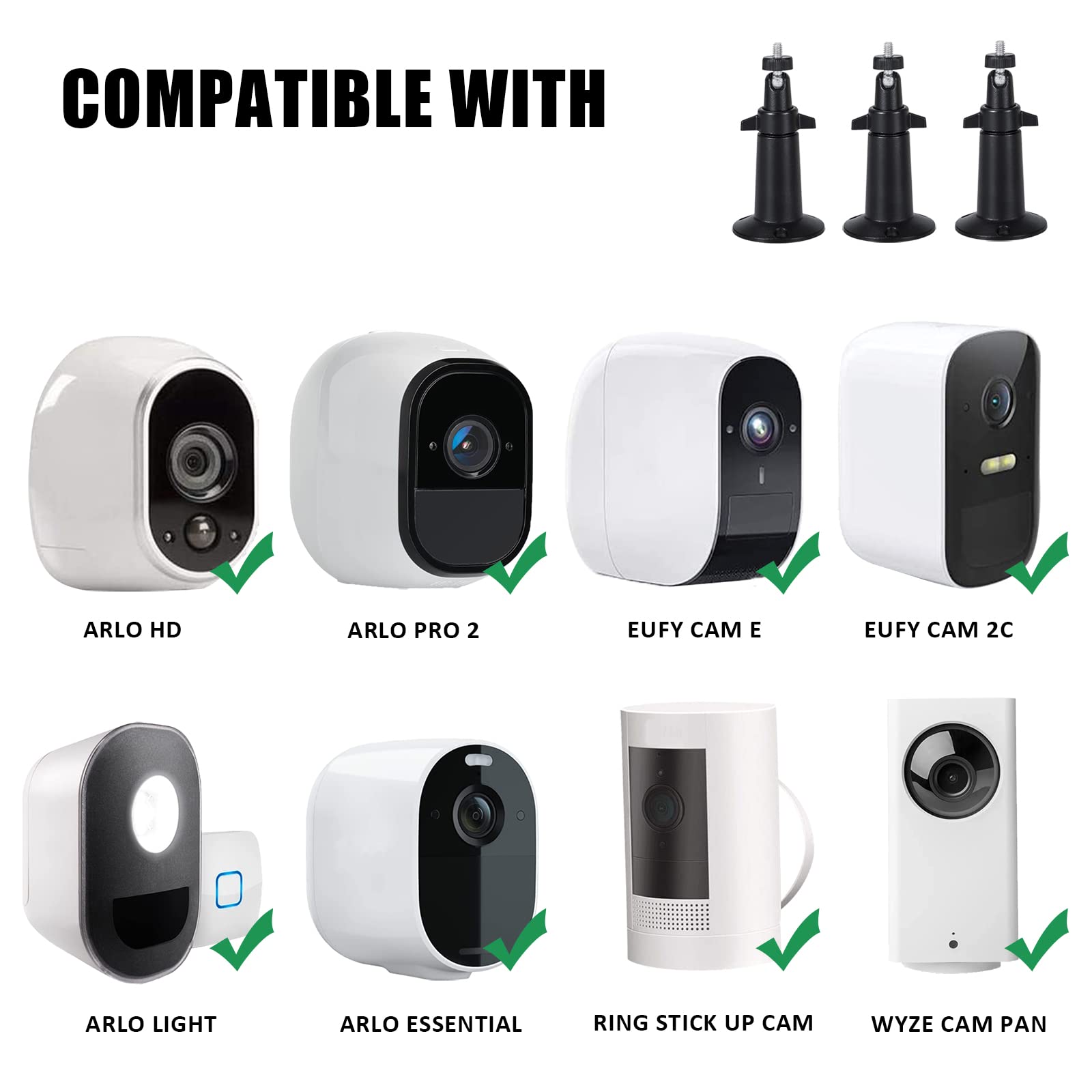 Kamera Wandhalterung, Halterung für Überwachungskamera Adjustable, Überwachungshalterung Universal für Innen und Außenbereic Kamera Halterung Wand Kamera Halterung Outdoor