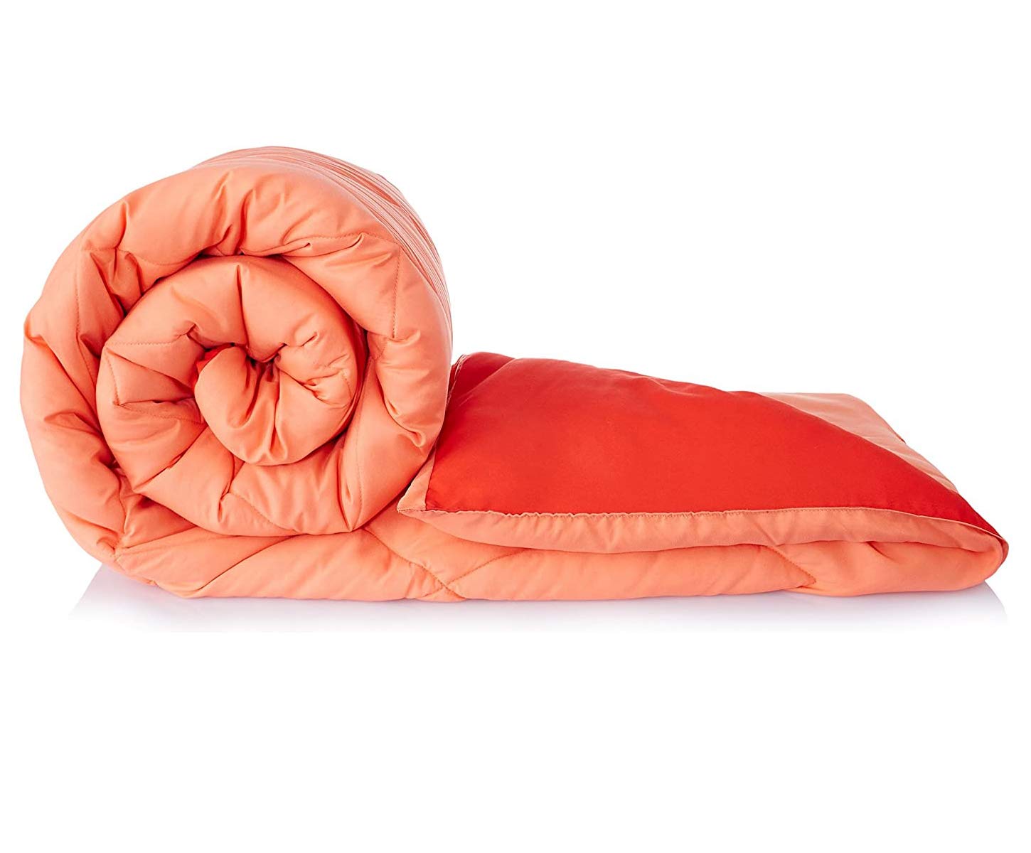 Premium Comforter || Microfiber Reversible AC Comforter/Blanket for Winter/Quilt/Duvet, Single Bed King Size (Ruby Red & Peach Pink, 200 GSM)-image-42