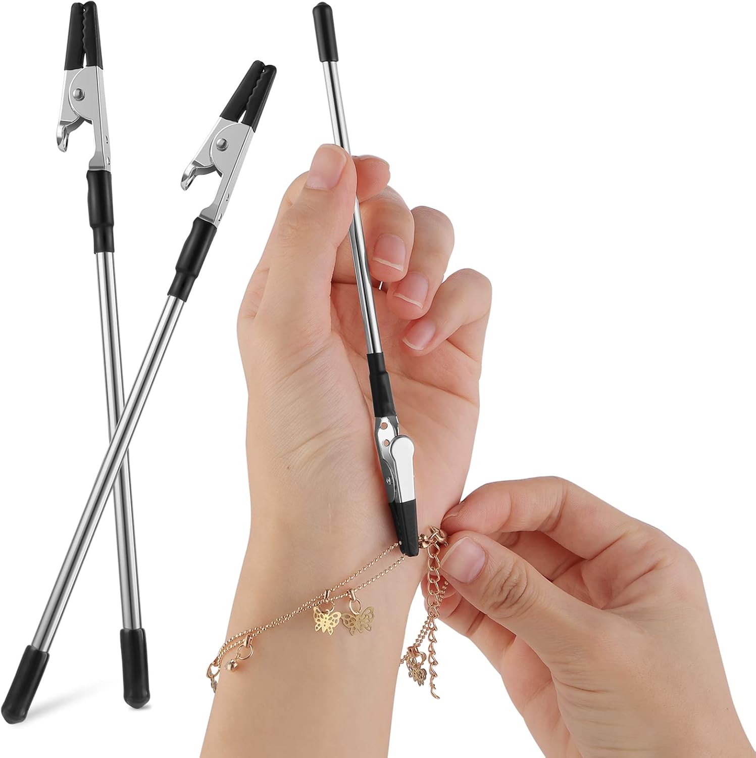 2Pcs Jewelry Bracelet Helper Tool,Bracelet Clasps and Closures Helper