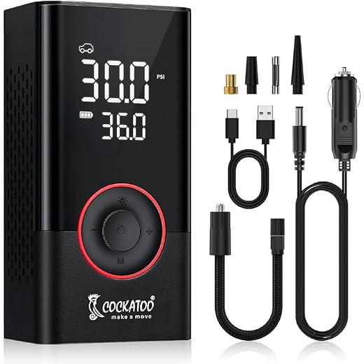 Cockatoo Tyre Inflator Portable Air Compressor