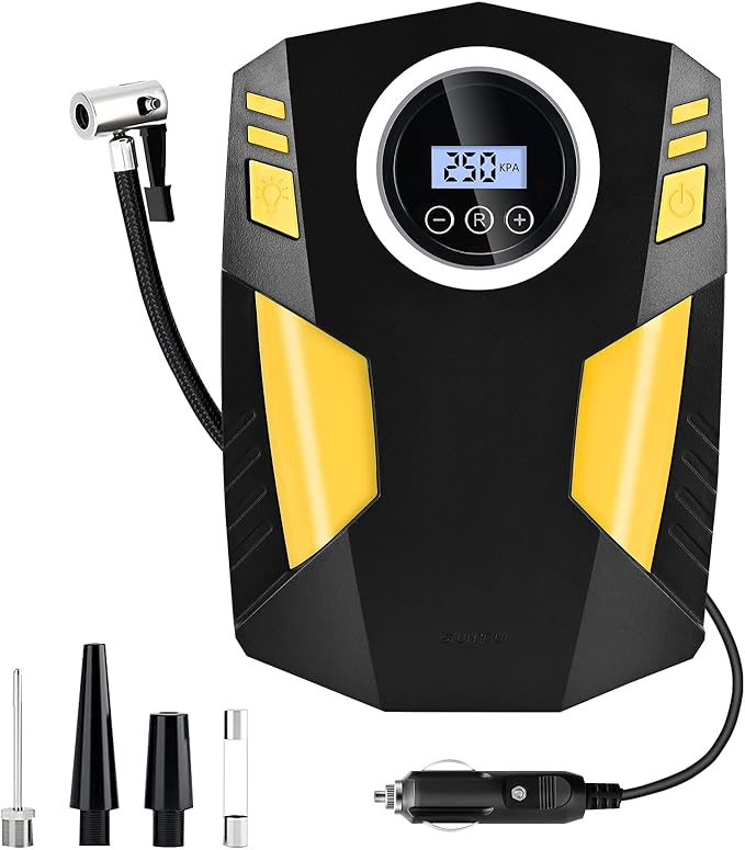 Podazz Digital Tyre Inflator Air Compressor, Portable Car Tyre Pump