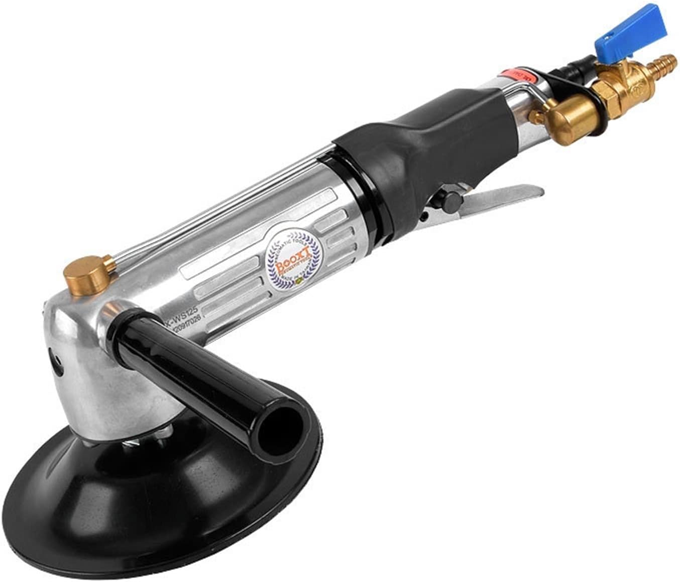 Granite Wet Polisher Pneumatic Tool BX-WS125 Marble Polishing and Grinding Pneumatic Water Mill Water Injection for Granite/Marble/Concrete/Stones