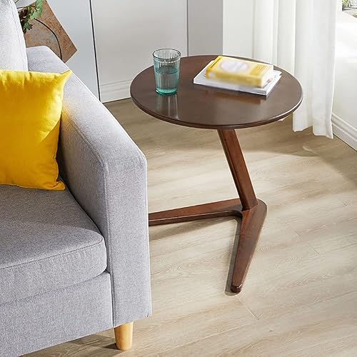 Miniatura 2 de Mesas auxiliares de madera para sofá, sala de estar, mesa auxiliar pequeña para sofá y cama, mesa de cena portátil de TV para niños, ancianosadultos