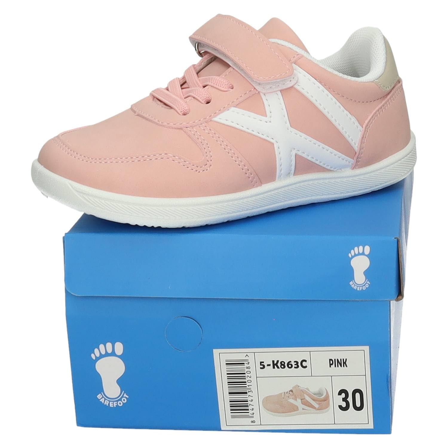 DEMAX K863C Zapatillas Deportivas cómodas niña DEMAX Rosa con Suela Flexible y Cinta Adhesiva NIÑA Deportivos