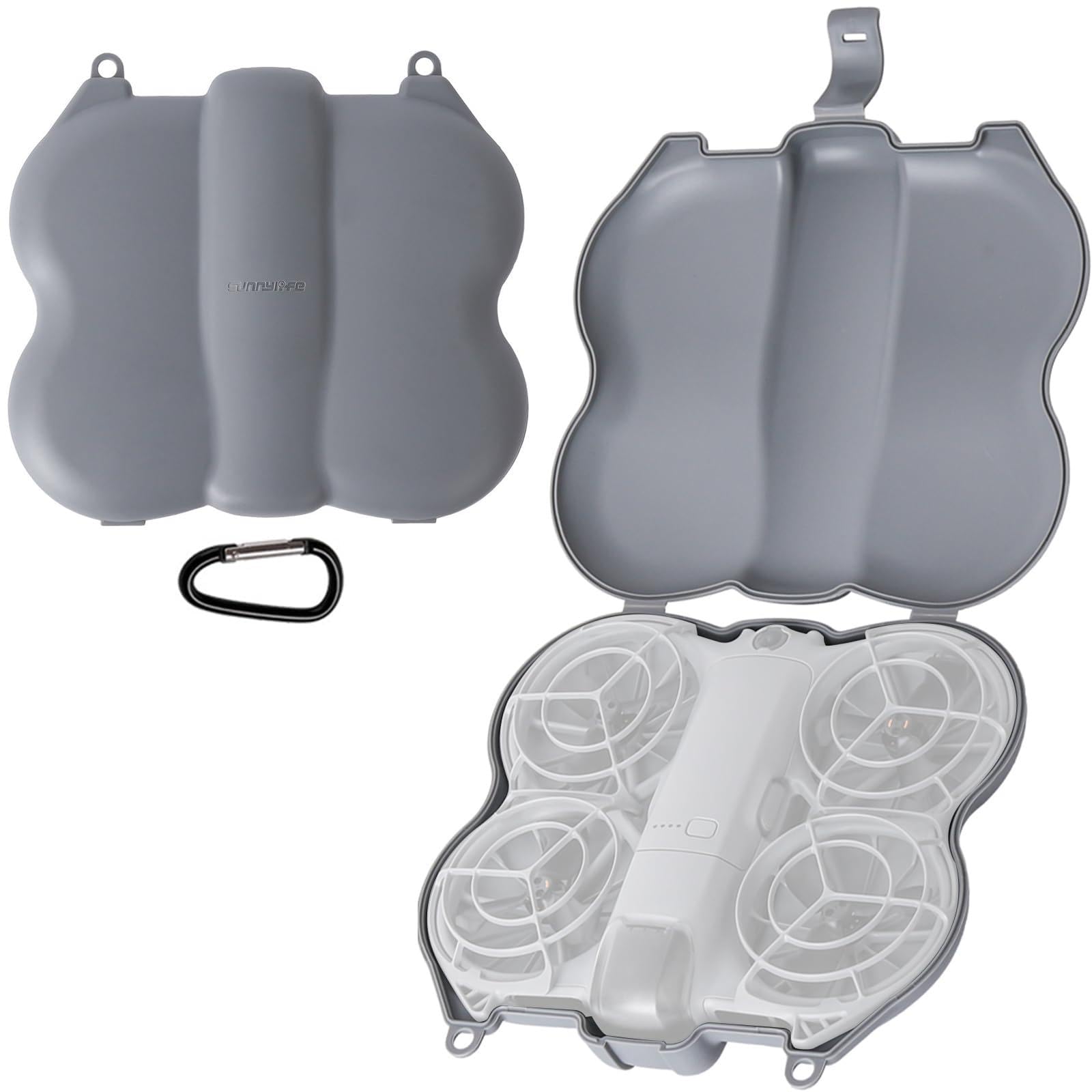 Custodia Plastica per DJI NEO 2 Custodia da trasporto Drone Borsa protettiva Borsa di conservazione Drone Accessori per DJI NEO 2, Compatta Portatile Leggera (Grey)