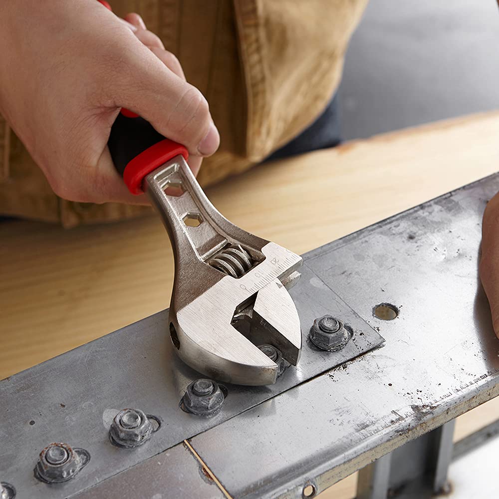 Dekton 10" Sure Grip Adjustable Spanner-1 1/4" Jaw Capacity, Silver, 10-inch - Image 4