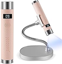 JODSONE Magnetic Bracket U V LED Nail Lamp Cordless Rechargeable Gel Polish Dryer Portable with Smart Sensor 2 Timers LCD Screen for Home DIY & Salon