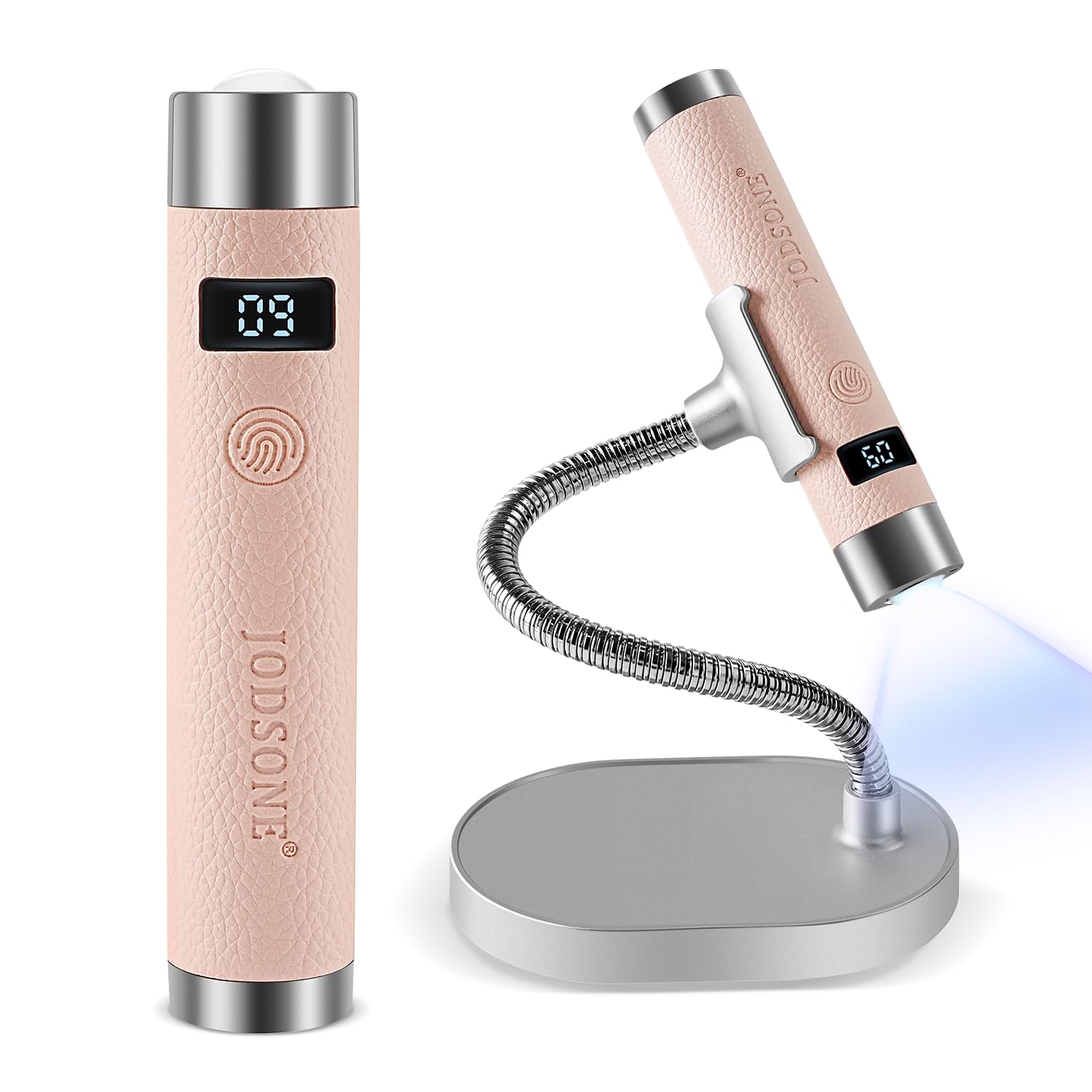 JODSONE Magnetic Bracket U V LED Nail Lamp Cordless Rechargeable Gel Polish Dryer Portable with Smart Sensor 2 Timers LCD Screen for Home DIY & Salon