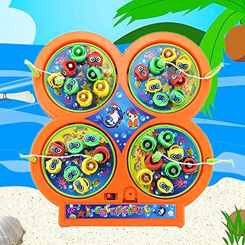 Niku Fishing Game Toy for kids boys and girls with Rotating Board | Fish Catching game | Music On/Off Switch | includes 32 Fish and 4 Fishing Poles | Birthday Gifts for Girls Kids, Multicolor (B0D1N17KRP) Amazon Price History, Amazon Price Tracker