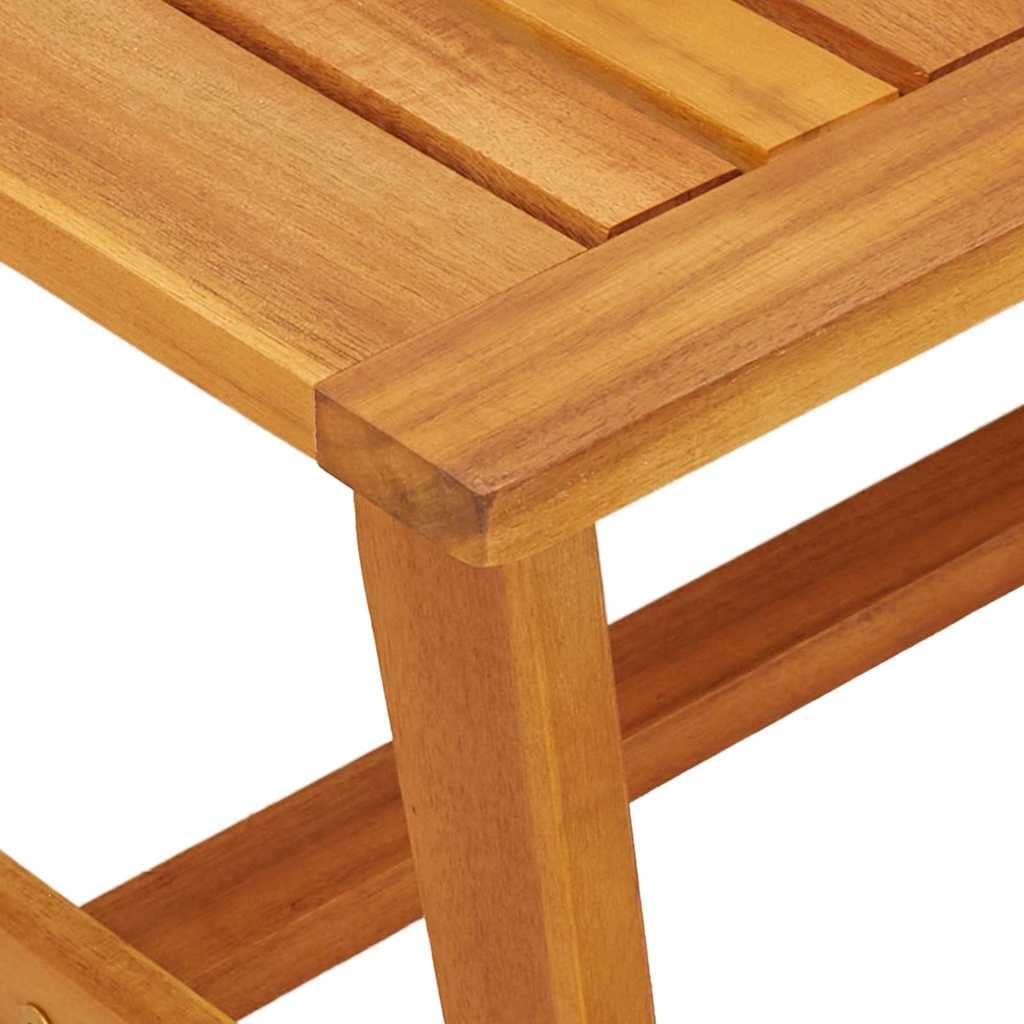 Tavolino da salotto in legno massello di acacia oliato naturale