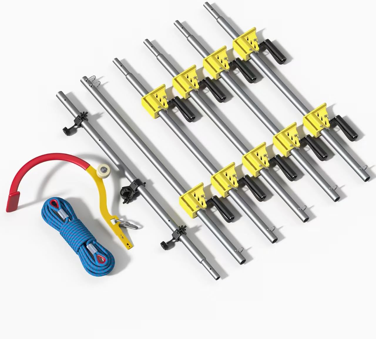 Echo Ridge 18 Foot Steep Assist Roof Ladder Compact with 10M Rope & Storage Bag - Pitch Hopper Roofing Wedge for Roof Climbing （One Pack）