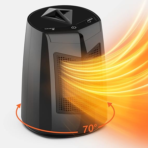 Hihhy Heater, Energy Efficient Electric Heater, 800W PTC Ceramic Fan