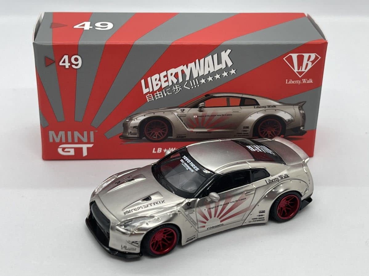 minigt Nissan gt-r r35 LB gray 左ハンドル仕様 Amazon | MINI GT 1/64 LB☆WORKS ニッサン GT-R R35 タイプ1