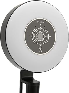 HD Webcam with Adjustable Light, USB HD 1080P Autofocus Web Cam, Built In Microphone with Retractable Pole, Camera for Webcast PC Mac Laptop Meeting