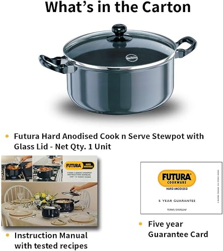 Miniatura 7 de Hawkins Futura - Olla anodizada dura con tapa de cristal, 5 litros