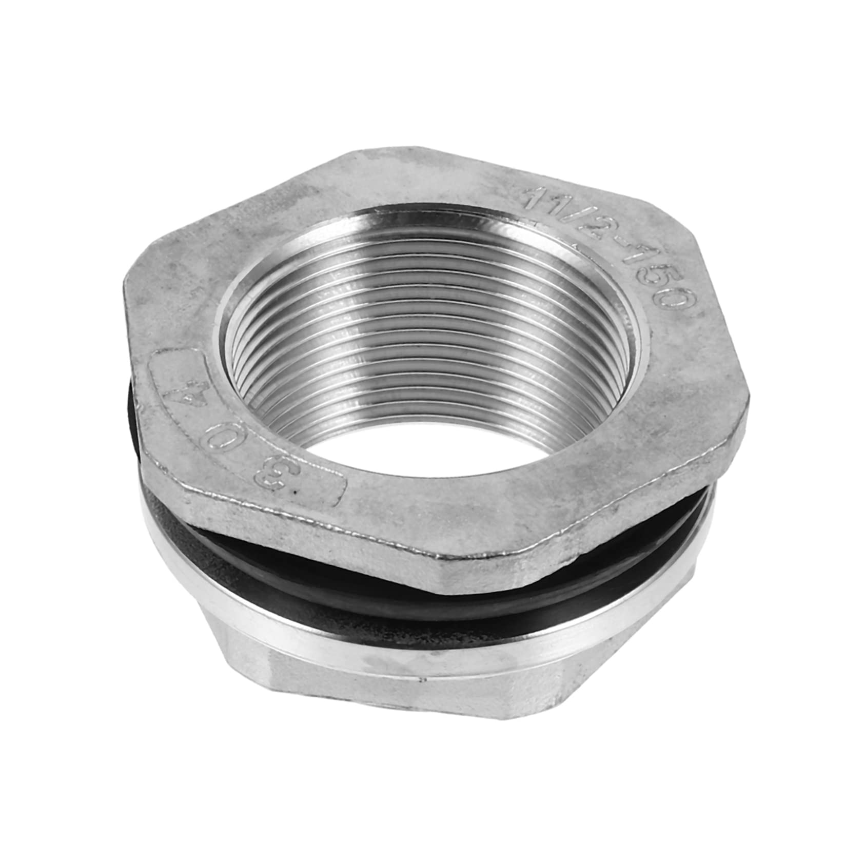 FUNOMOCYA 304 Stainless Steel Water Tank Connector Threaded Adapter Fish Tank Accessory Bulkhead Fitting for Easy Installation