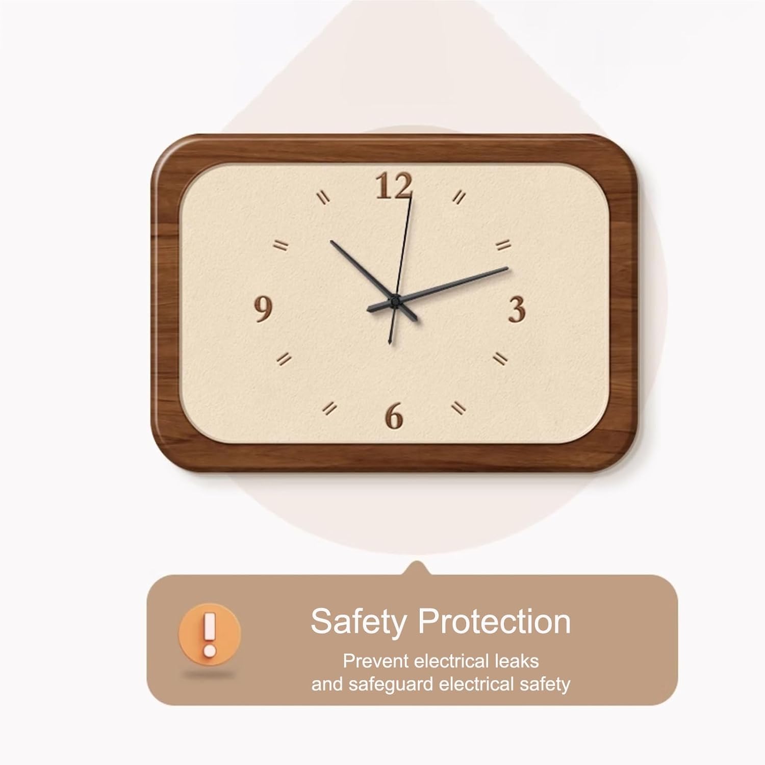 Electrical Panel Cover Decorative with Silent Wall Clock, Flip Up Fuse Box Cover, Breaker Box Covers Decorative for Tliving Room Office Cafe(Brown A,11.8x15.7in/30x40cm)