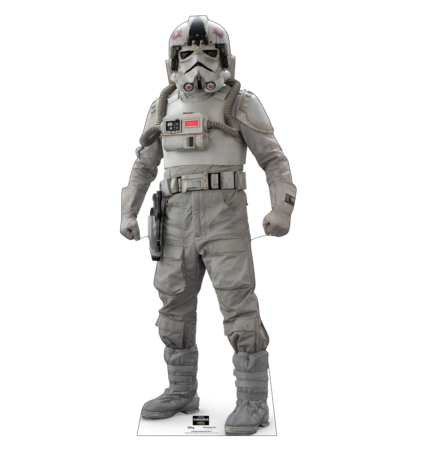 Silhouette en carton AT-AT Driver Star Wars figurine géante Le Mandalorien et Grogu