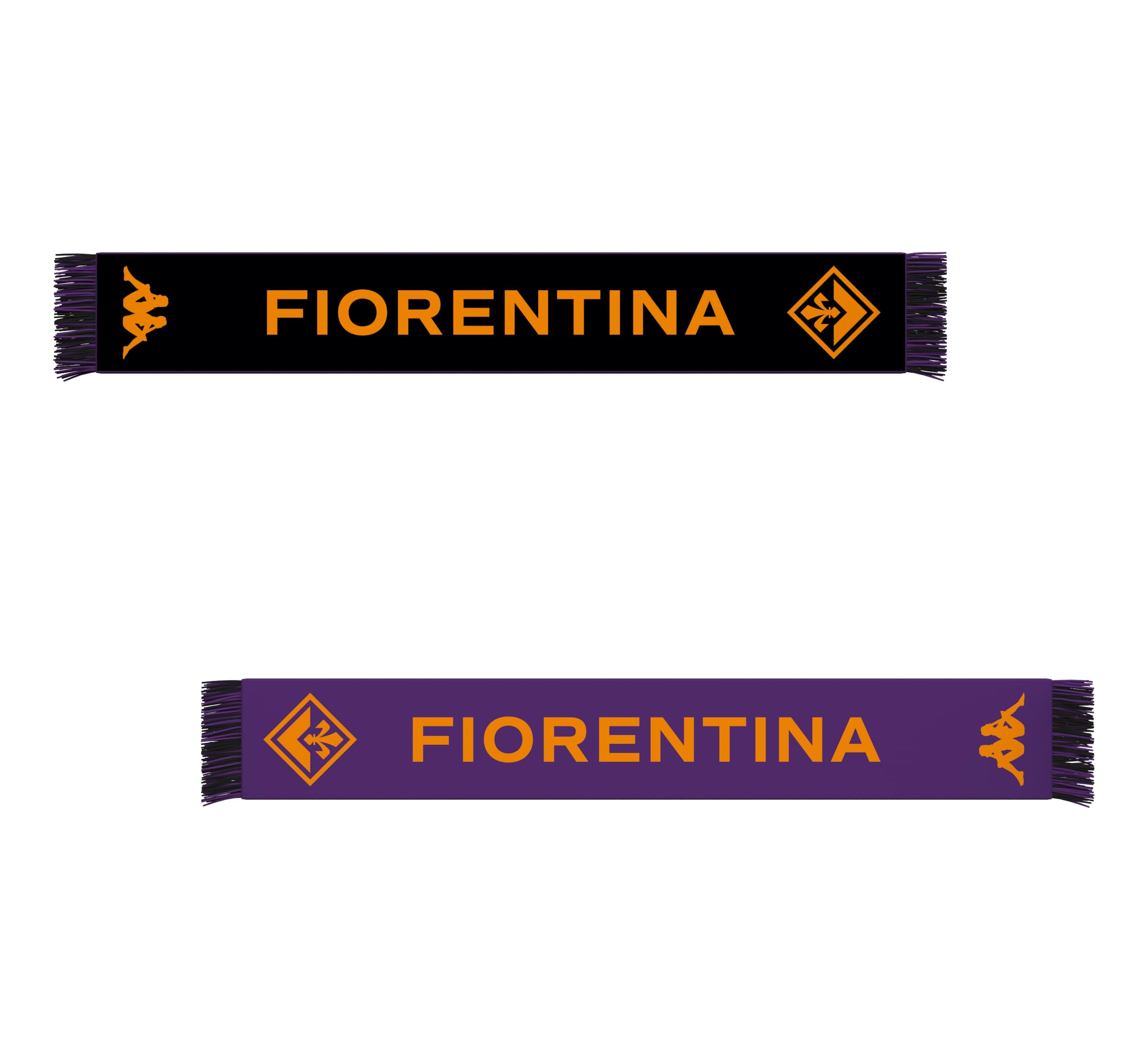 Kappa Black Acf Fiorentina Official Scarf Mod. Acarf Double Fan Kean Biraghi Albert Fans, L