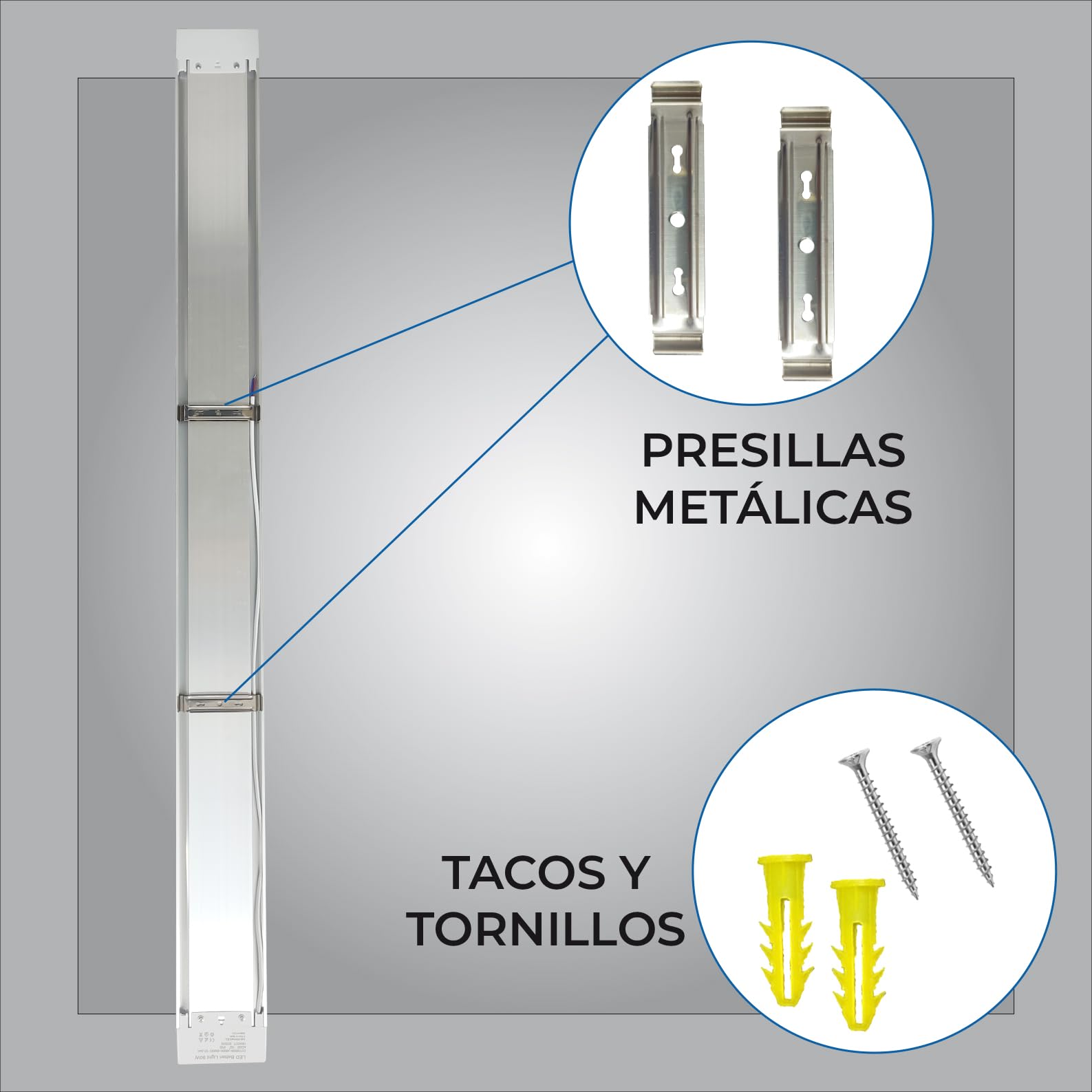 LED ATOMANT 6x Pantalla Luminaria LED 120cm 90W CCT 3000-6500K 8500lm | Con Selector de color CCT