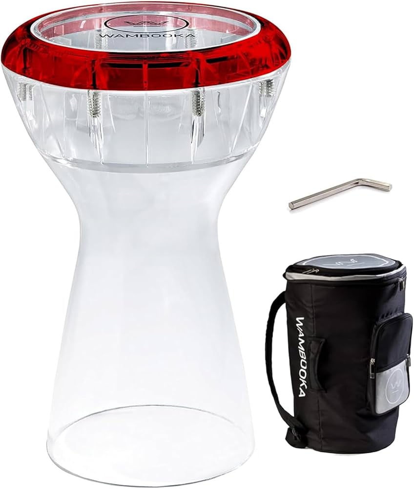 Amazon.com: Wambooka Red Ruby Darbuka – Dry & Wet Sound Modes