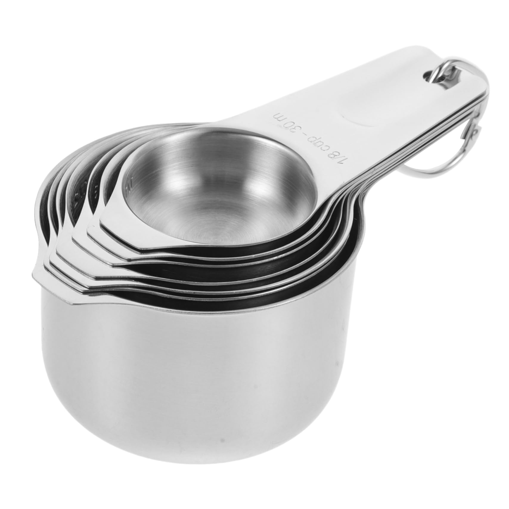 IMIKEYA Misurini Cucina Acciaio Inox Misurino con Scala Misurini per Cottura al Forno Impilabili Misurino per Tazze da Tè