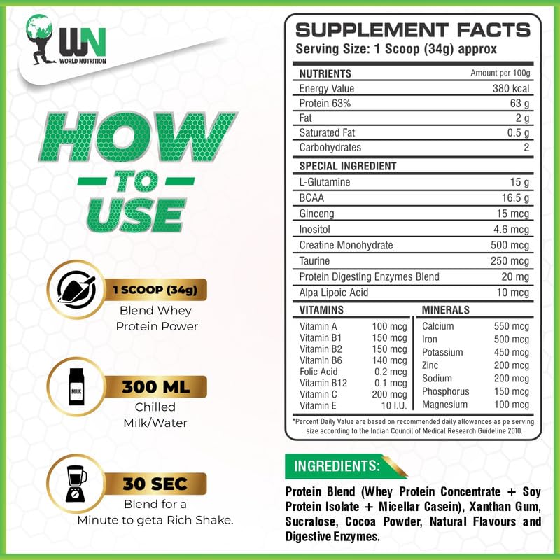Image of Dynamic Blend Whey Protein | 21g Protein, 5.5g BCAA & 5g Glutamine | Muscle Building, Recovery, Lean Mass & Strength Support | Toffee Caramel Flavor - 2kg