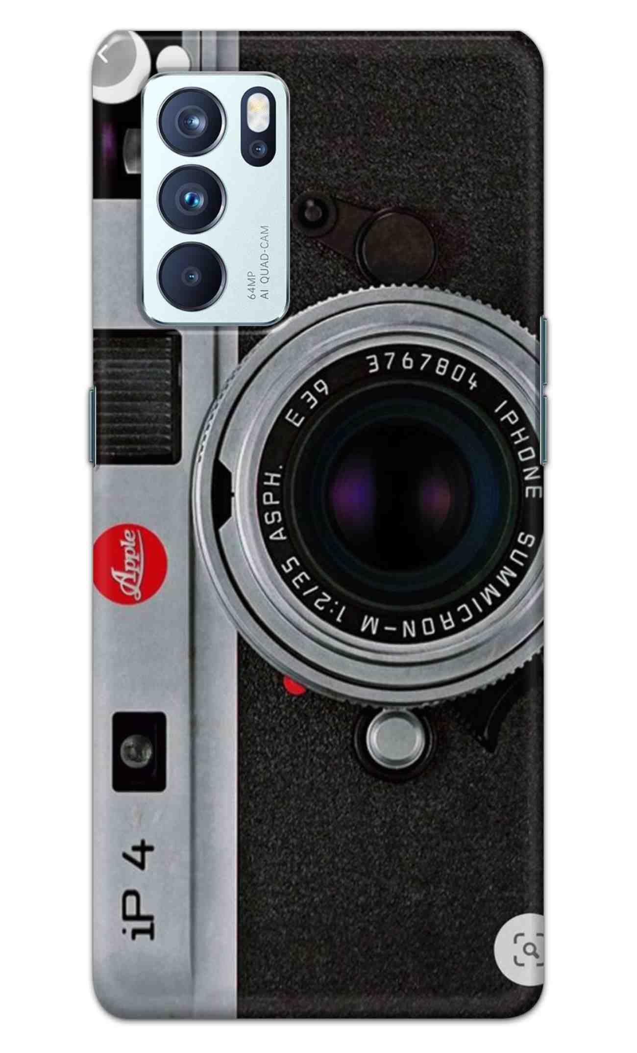 NDCOM for Oppo Reno6 Pro 5G Back Cover Retro Camera Printed Hard Case-image-47
