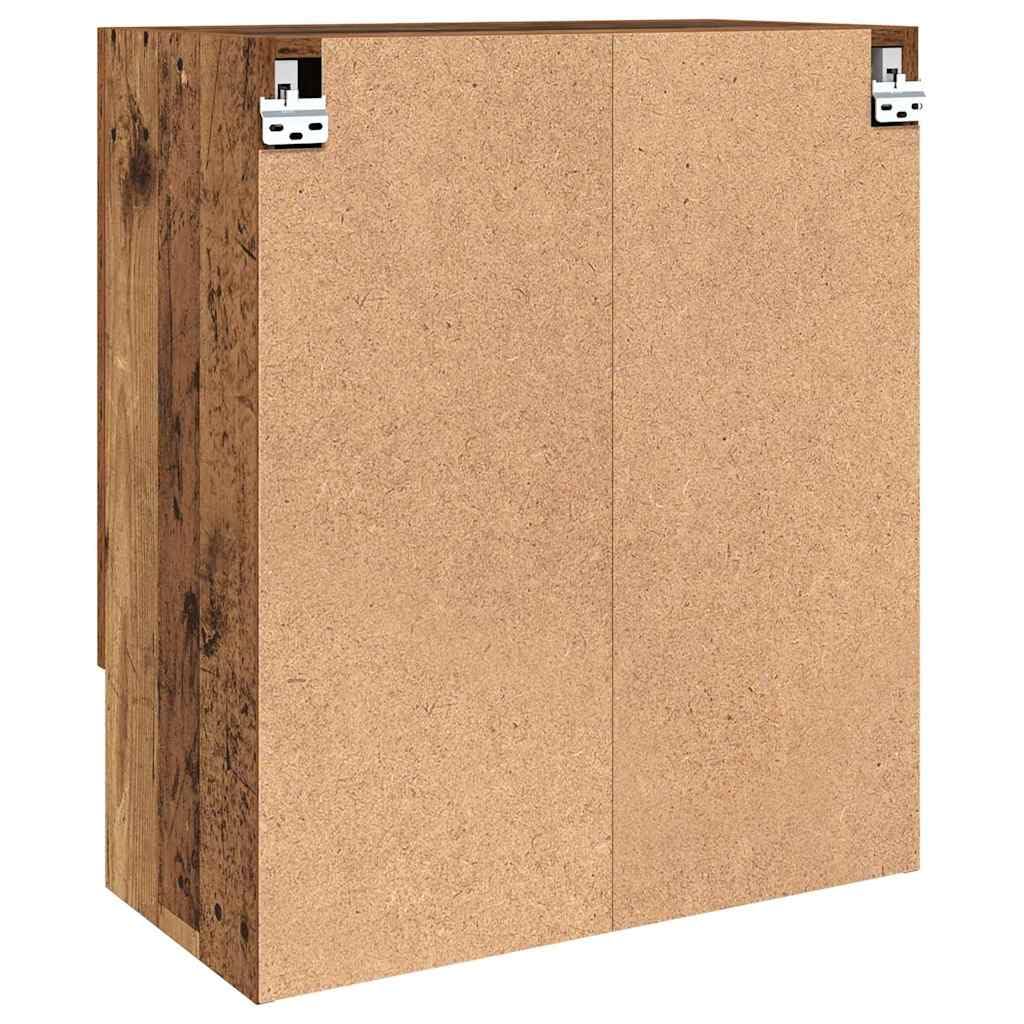 vidaXL Szafka ścienna Stare drewno 60 x 31 x 70 cm, Przechowywanie w salonie, nowoczesna szafka ścienna, prostokątny design, trwałe drewno, elegancka organizacja domu