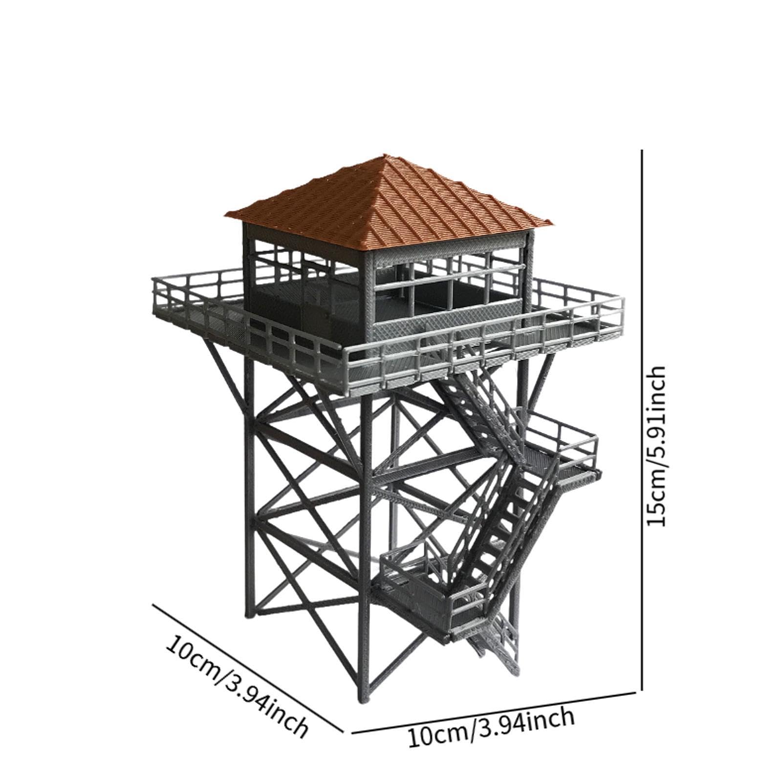 Decorazione Plastico Ferroviario Torre Scala 1:64,Grigio e Marrone