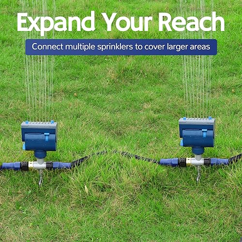 Airthereal Oscillating Sprinkler with Metal Step Spike and Quick Connect Adapter Set, Control Watering Range, Width, and Flow Rate, Covers up to 4,069 sq.ft., AquaVive SR16 [2-Pack] by AIRTHEREAL - Image 3