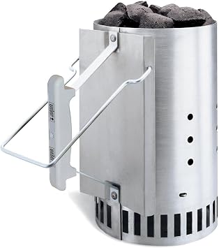Weber Go-anywhere Portable BBQ, Black & 7416 Chimney Starter