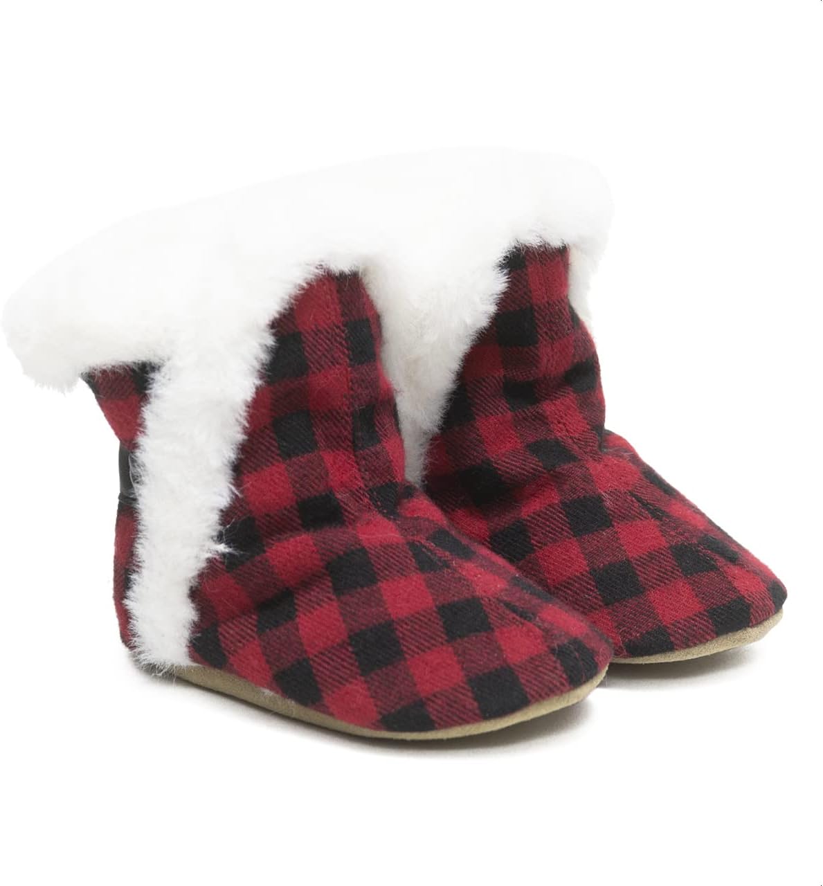 Robeez Baby Girls and Boys Soft Soles Slip-Resistant Crib Boots for Infant and Toddler, 0-24 Months
