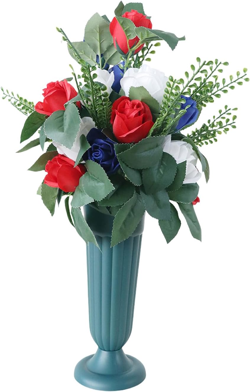 LOXGO Cemetery Tombstone Flower Saddles Artificial Cemetery