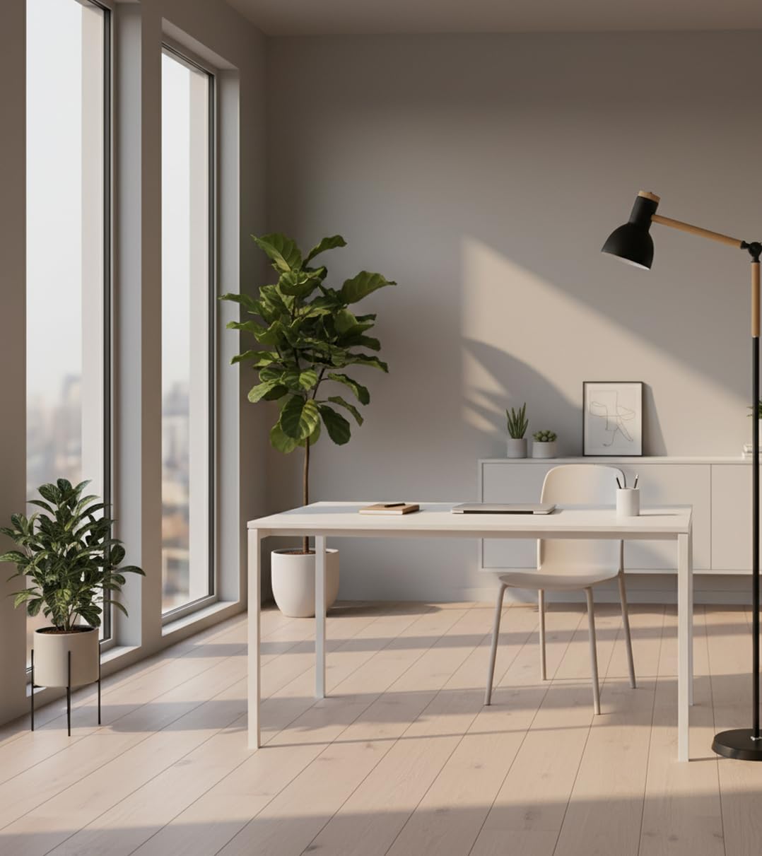 BEL AIR HOME Lámpara de pie TEACHER Negro/Madera | Diseño Moderno Elegante, Ideal para Salón, Comedor, Oficina, Habitación, Altura 155 cm,1xE-27 (BOMBILLA NO INCLUIDA)