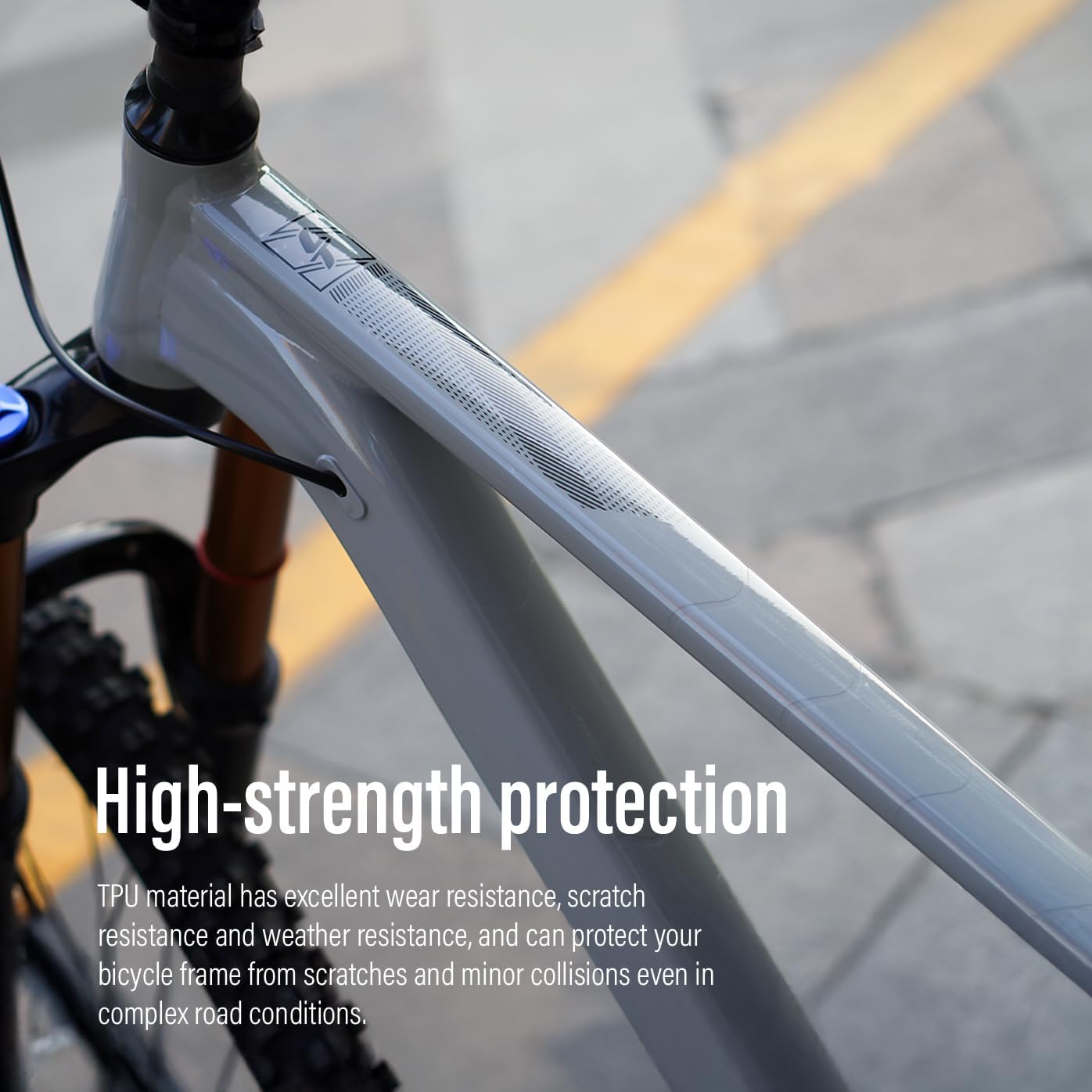 CNC Downhill/Enduro Bike Frame Protection kit,33-Piece Total Frame Protector Sticker-Frame Guard Tape Wrap Film for Top/down Tube,Seatstays,Chainstay,Fork Protect Bike from Scratche/Ding.transparent