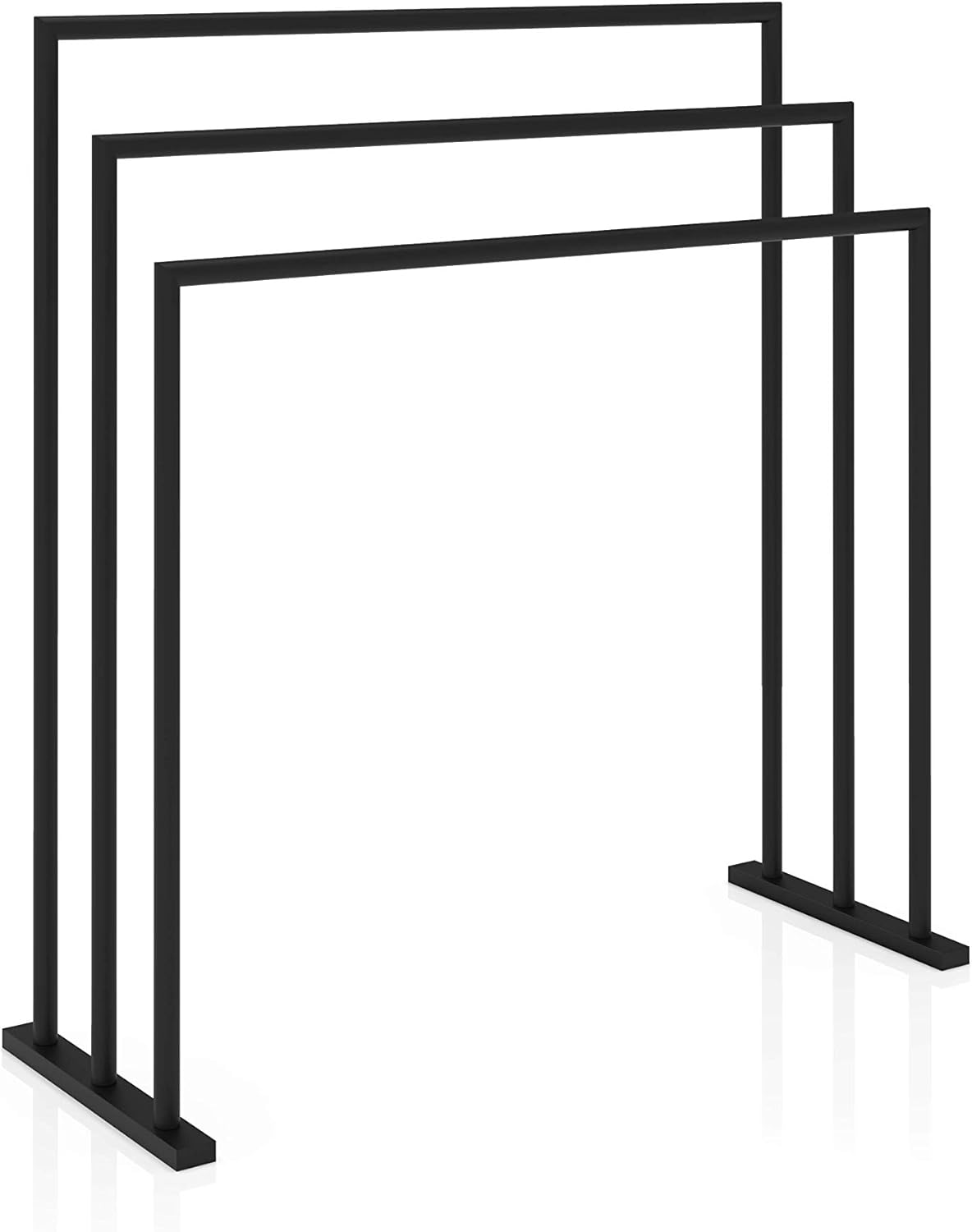 DWBA - Toallero de pie para baño (3 Niveles), Color Negro ...