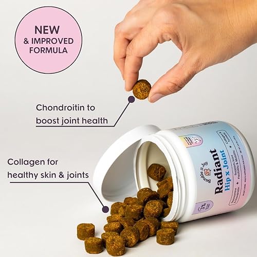 Miniatura 9 de Suplemento brillante para piel y pelaje para perros, 90 masticables suaves, glucosamina para perros con biotina, ácidos grasos Omega 3, aceite de