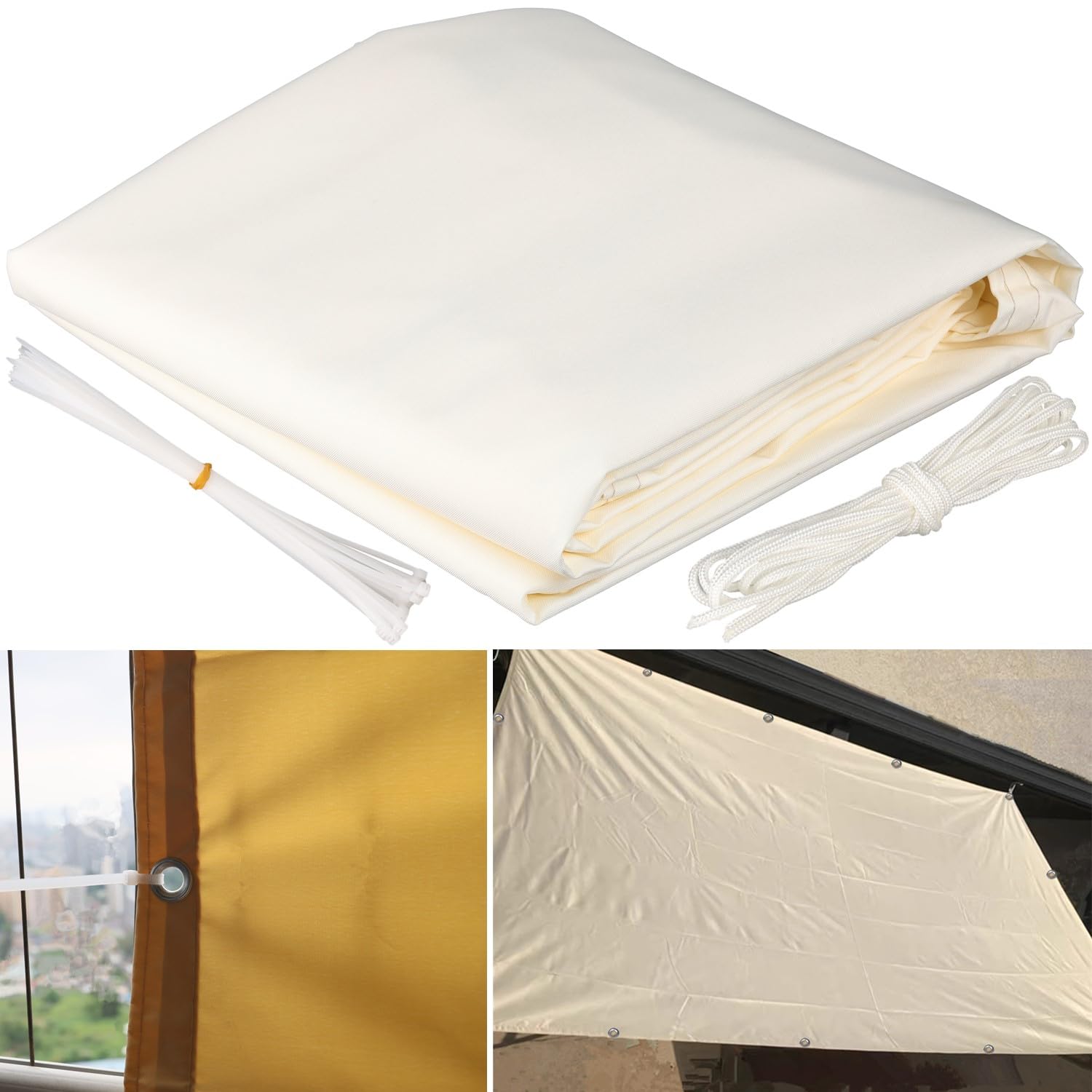 Amazon.de: Sonnensegel 4x7m, Sonnensegel 7x4 Wasserdicht Sonnensegel  Rechteckig mit sen Sonnensegel Balkon Ohne Bohren Sonnensegel Terrasse  Sonnenschutz Segeltuch fr Garten, UV Schutz, Dunkelgrau