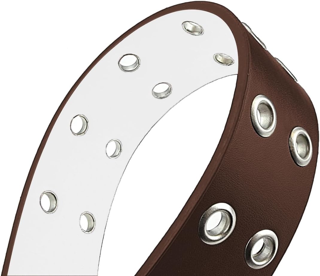 Belle Donne Leather Belt, Double Grommet, Women's Belt, Punk Style, Adjustable Size - Image 4