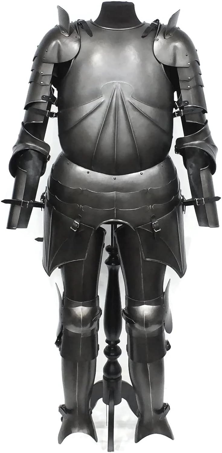 ARTIZANSTORE Medieval Steel Knight Suit of Armor, Decorative Armor Wearable Halloween Costume Suit of Knights Armor Halloween Costume