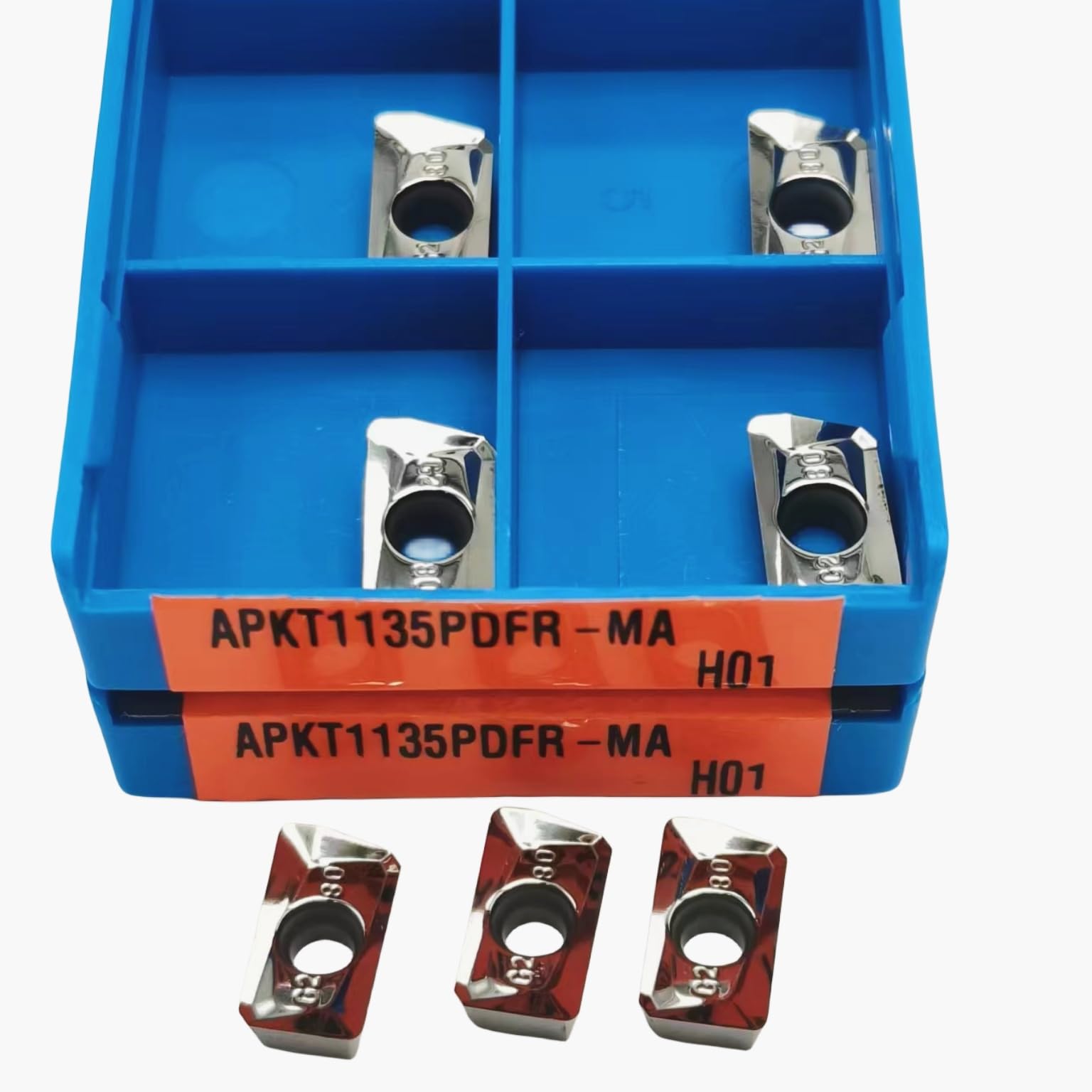10 cuchillas de corte de aluminio APKT1135PDFR-MA H01 for fresadora CNC APKT1135