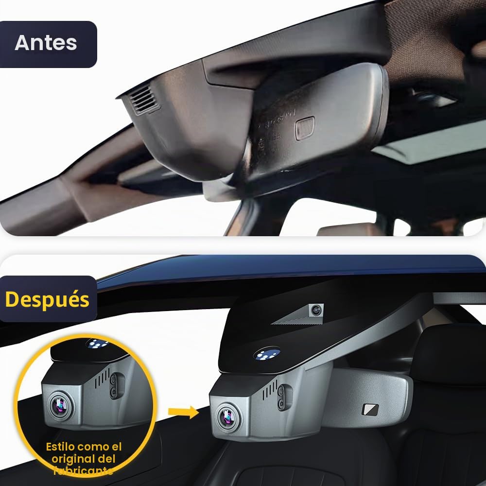 Fitcamx Dashcam 4K Adecuado para VW Tiguan 2016-2024 (HD2-6179), OEM Cámara de Coche 2160P UHD Video WiFi, Monitor de Aparcamiento, Grabación en Bucle, G-Sensor, WDR, Plug & Play, Tarjeta de 64GB