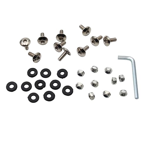 Miniatura 4 de Guardabarros de cuerpo de plástico ATV M6, arandela de pernos y cierre de tuerca de 0.236 in, kit para 50 cc, 70 cc, 90 cc, 110 cc, 125 cc, 150 cc,