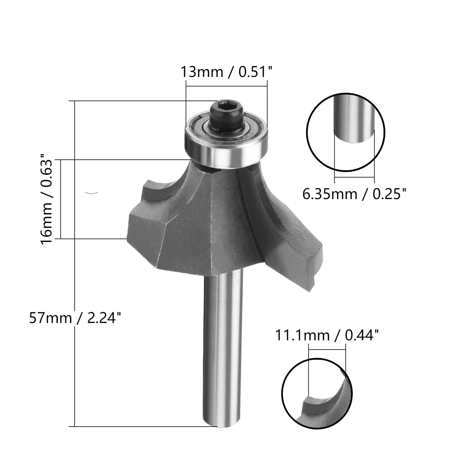 Magnate 7551 Barley Twist Carbide Tipped Router Bit - 1