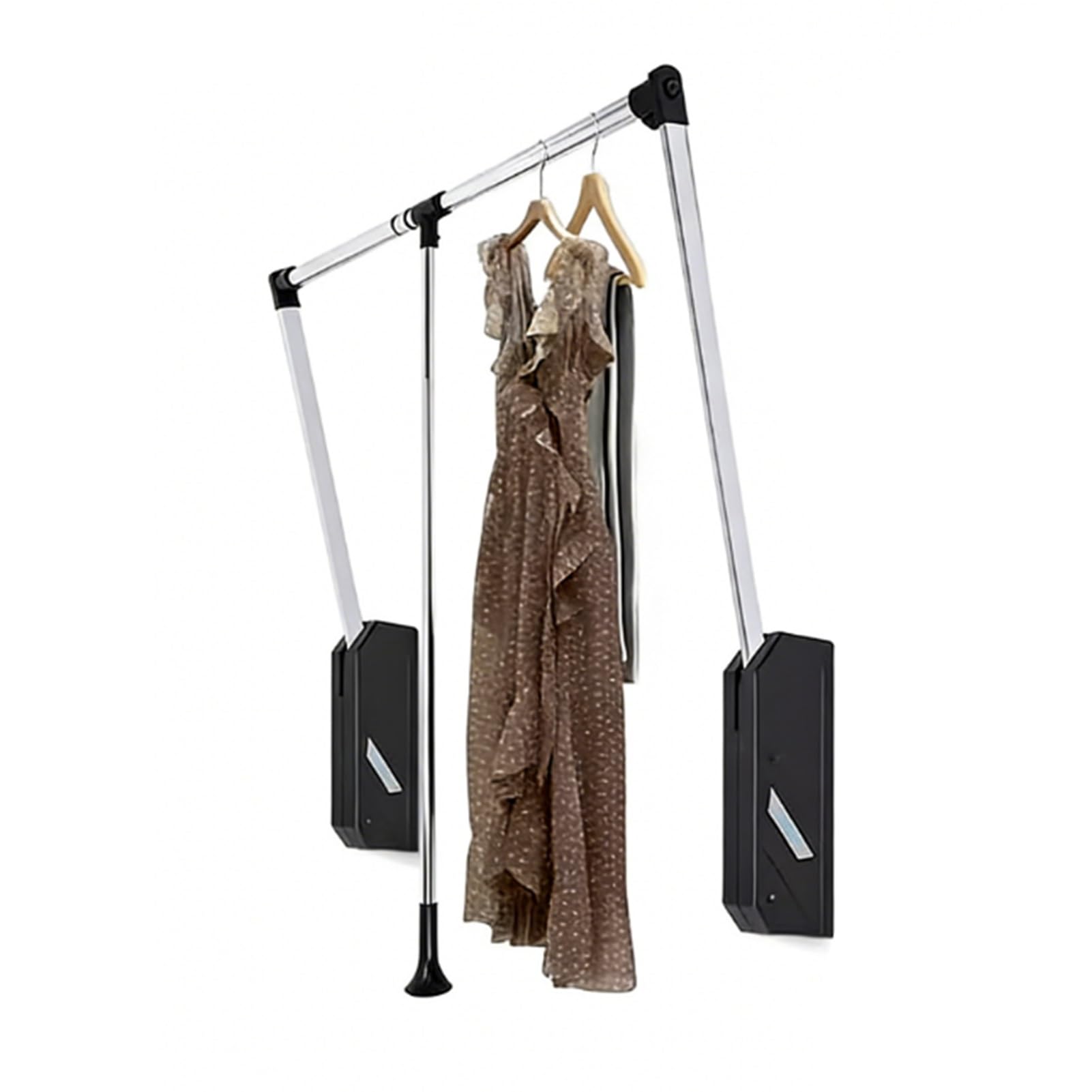 GTHTUHFD Pull Down Wardrobe Rail, Adjustable Clothes Hanger With Soft Return, 20Kg Load-Bearing, For Hanging Clothes In Bedroom Closet 510-660mm