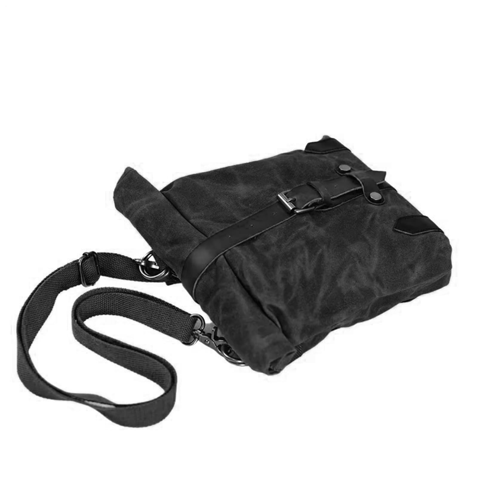 Maletín lateral de motocicleta, alforjas de sillín de motocicletas, de herramientas de moto impermeable vintage de hule - alforjas para equipos de mantenimiento, necesidades diarias